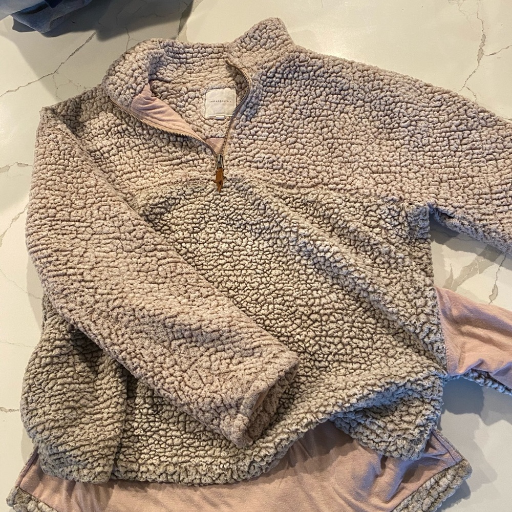 sherpa with pinkish tint